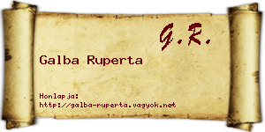 Galba Ruperta névjegykártya